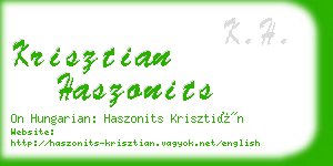 krisztian haszonits business card